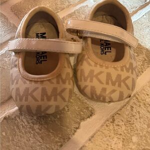 Michael Kors Tan Baby Walker Shoes